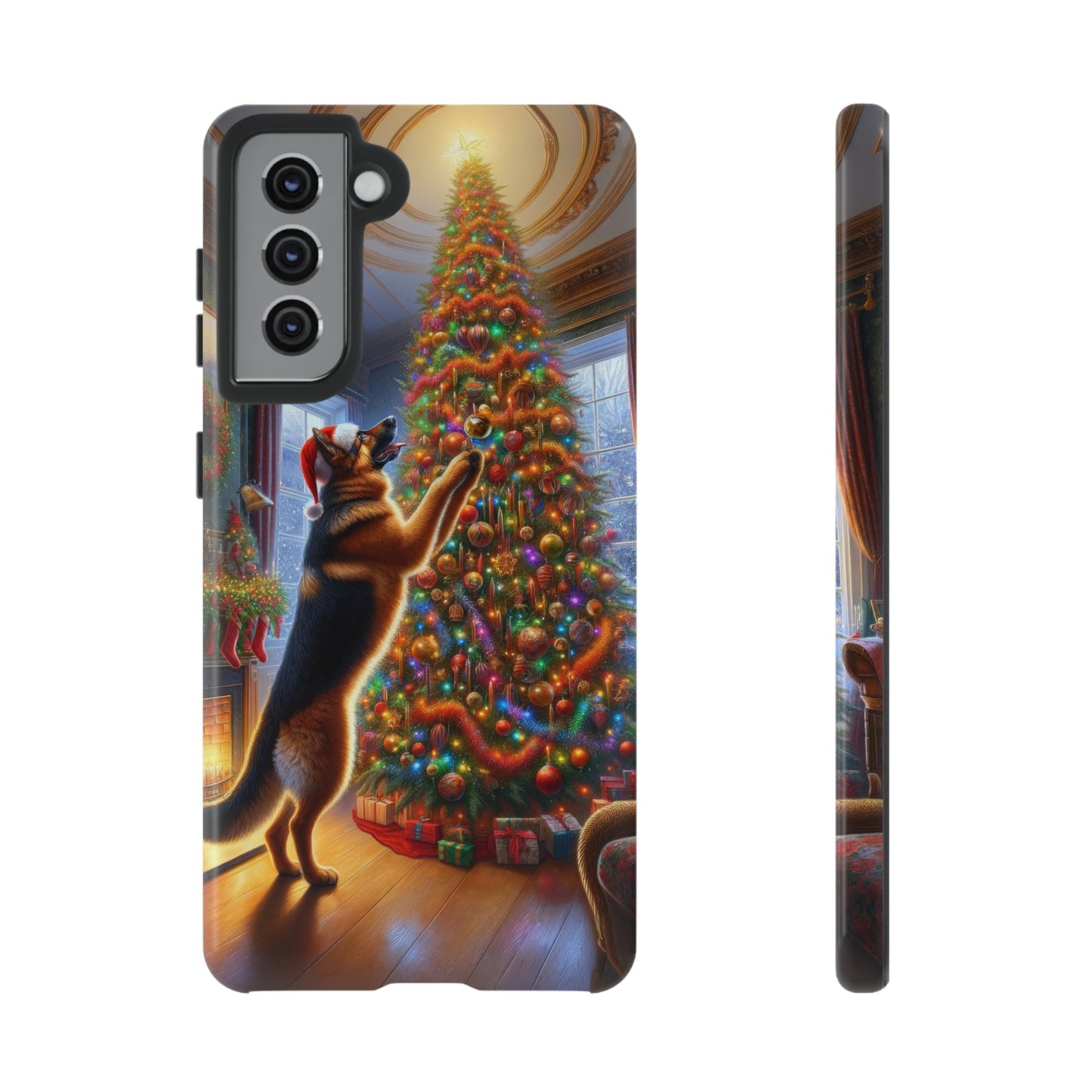 German Shepherd Christmas Tree Phone Case