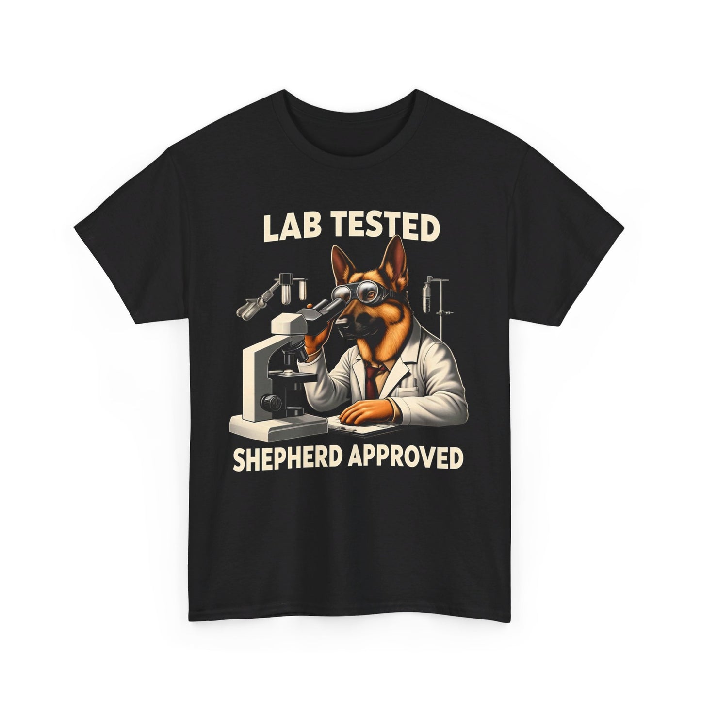 Lab Tested, Shepherd Approved T-Shirt (13 colors) (German Shepherd)