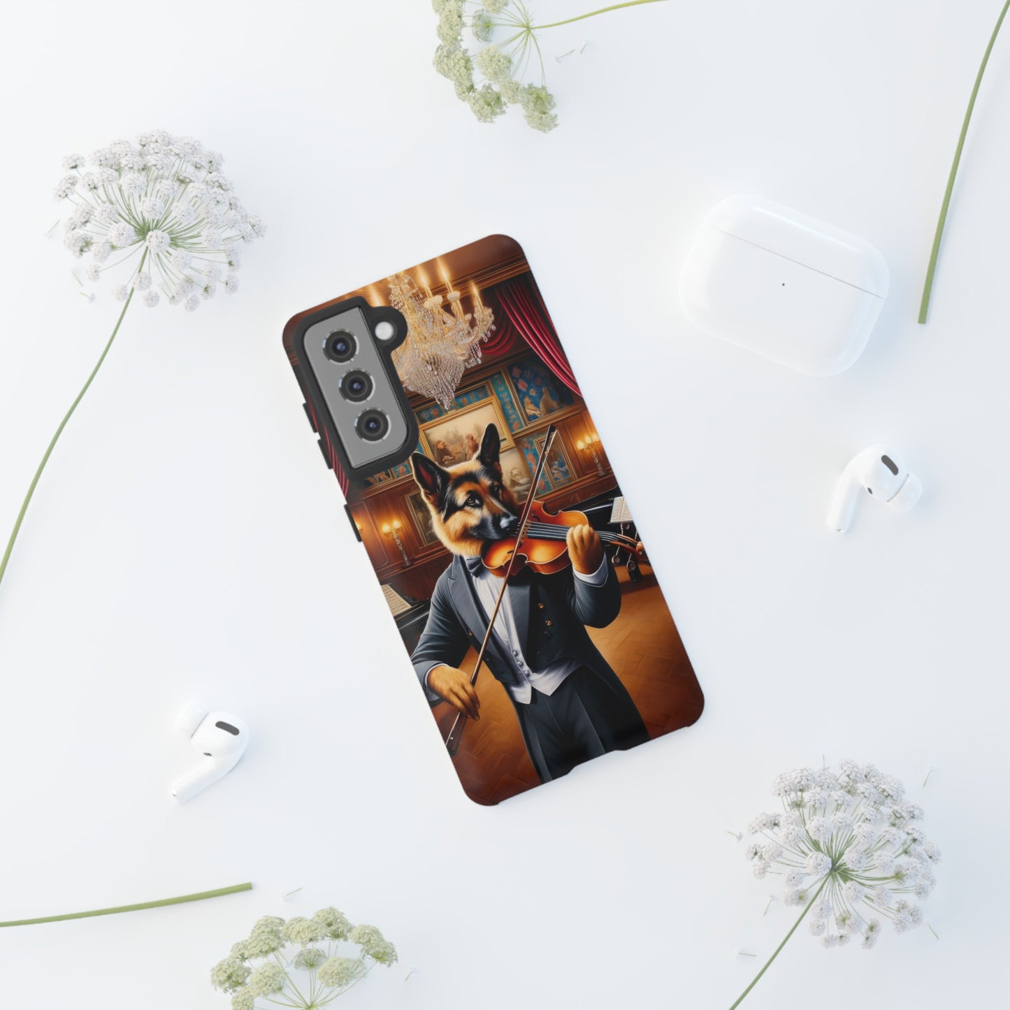 German Shepherd Playing the Violin Phone Case