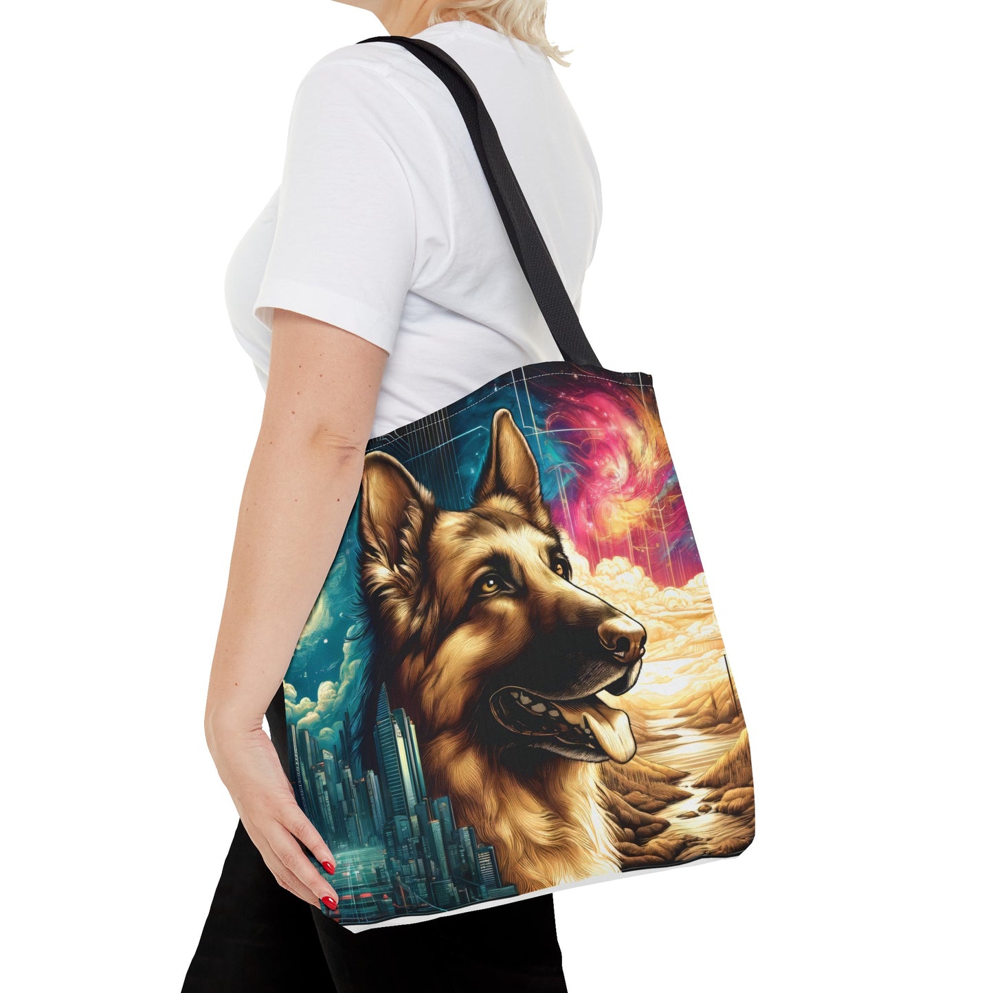 Dreamy fantasy German Shepherd Tote Bag