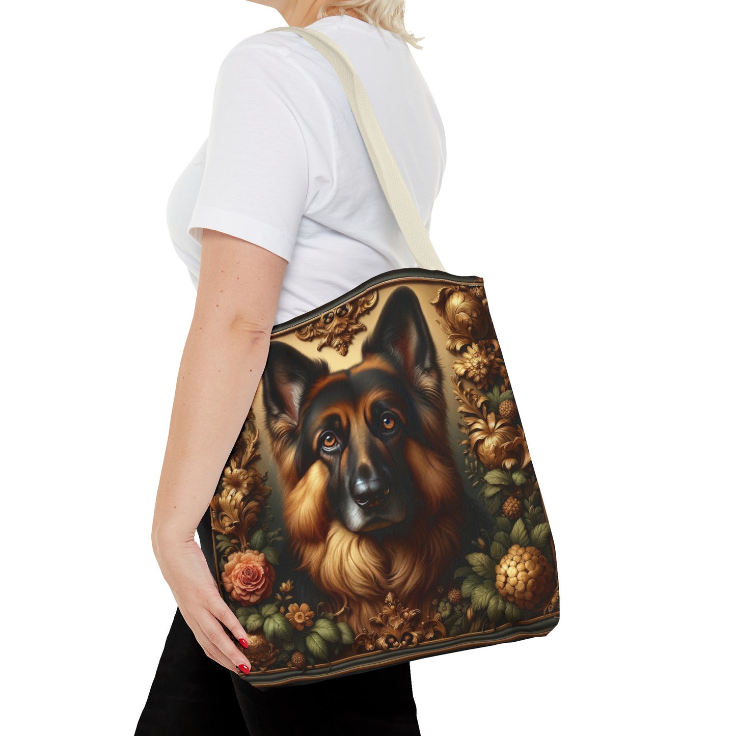 Baroque-inspired German Shepherd Tote Bag