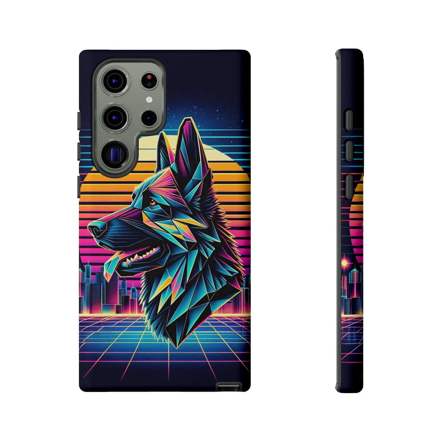 Origami and polyart German Shepherd Phone Case