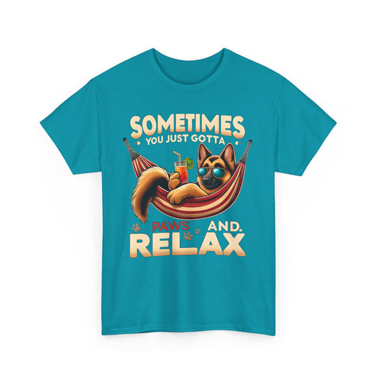 Sometimes You Just Paws and Relax T-Shirt (13 colors) (German Shepherd)