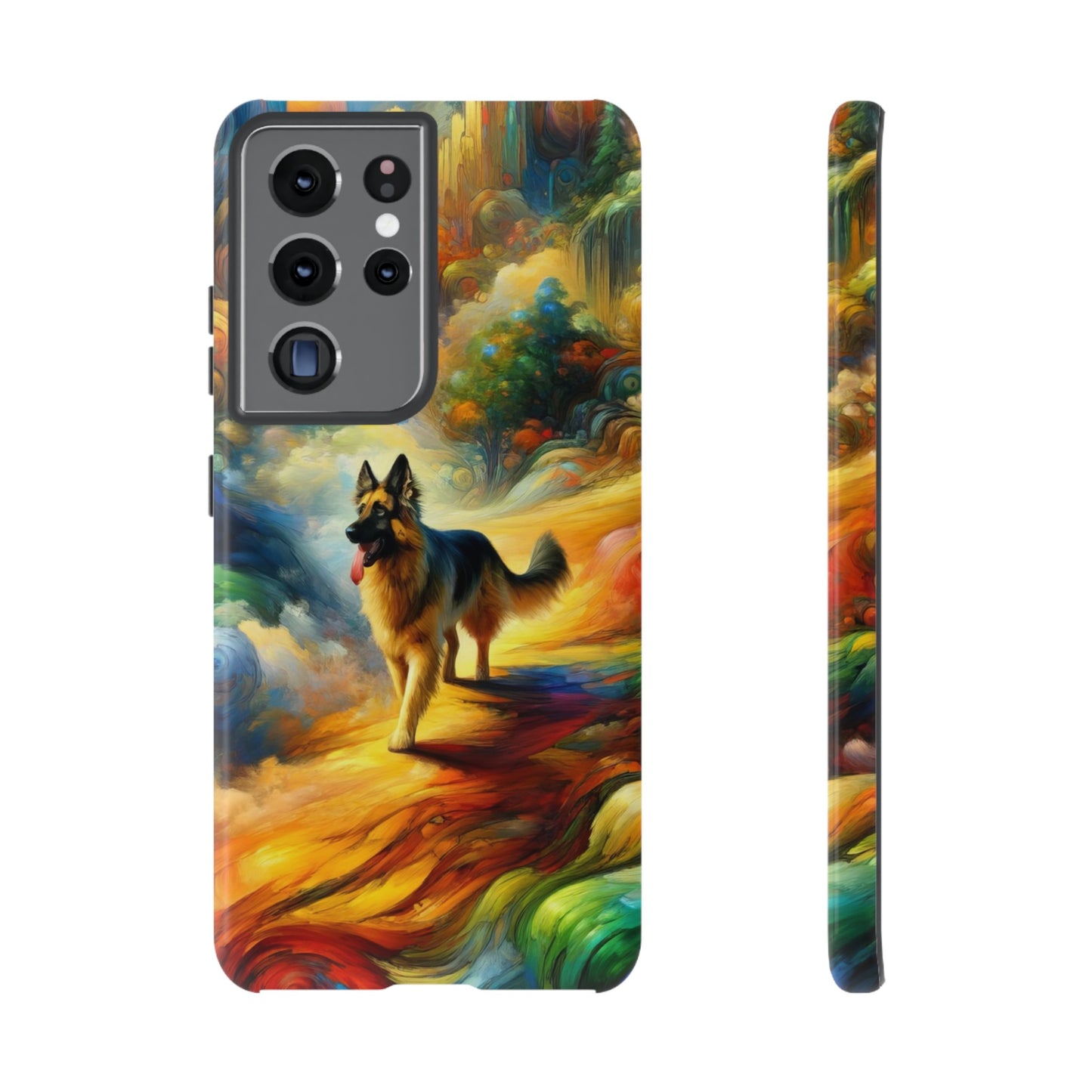 Fantasy and fauvism German Shepherd Phone Case