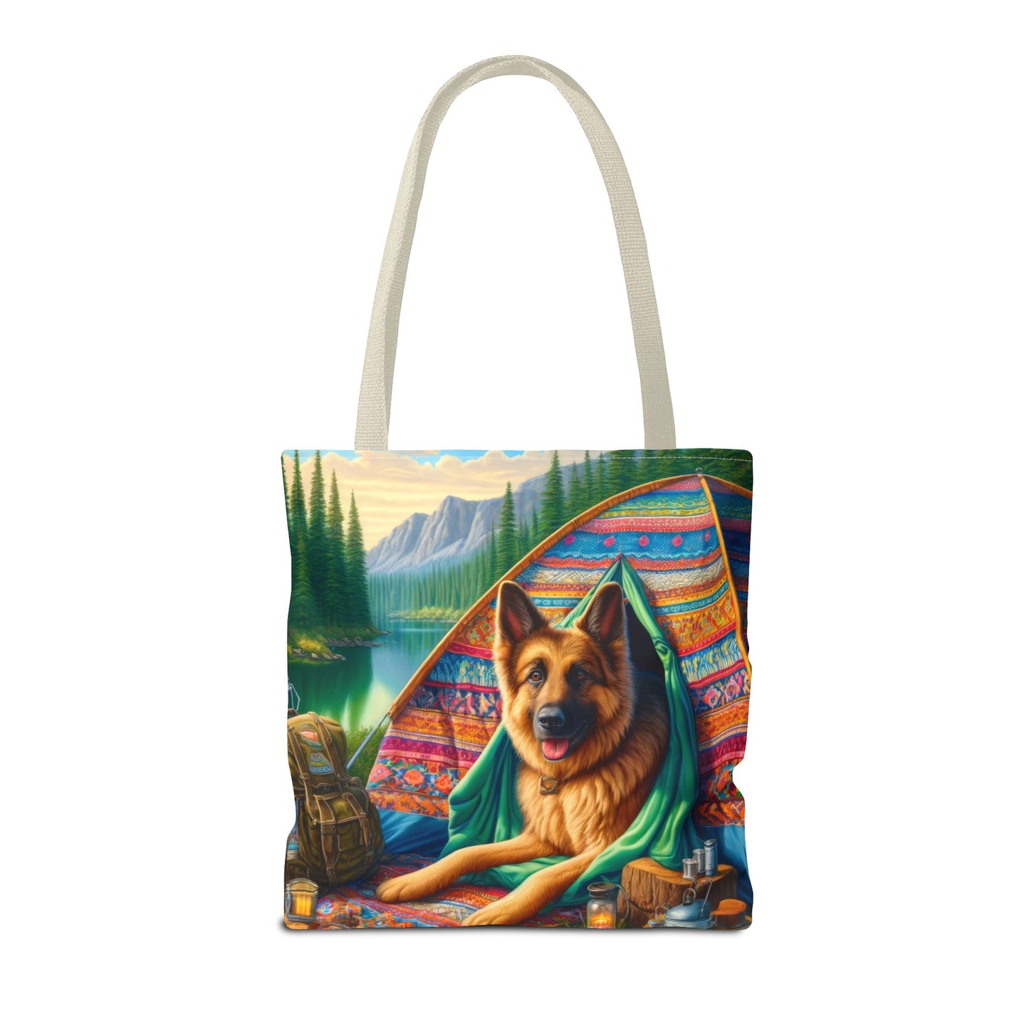 German Shepherd Camping Tote Bag