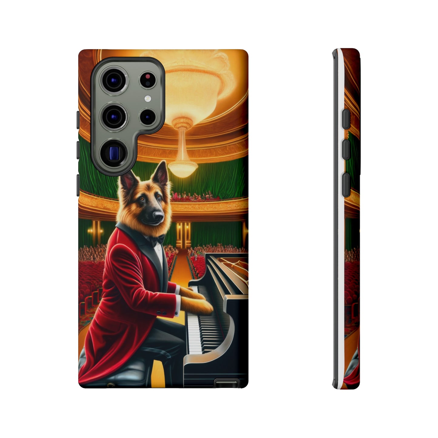 German Shepherd Playing the Piano Phone Case