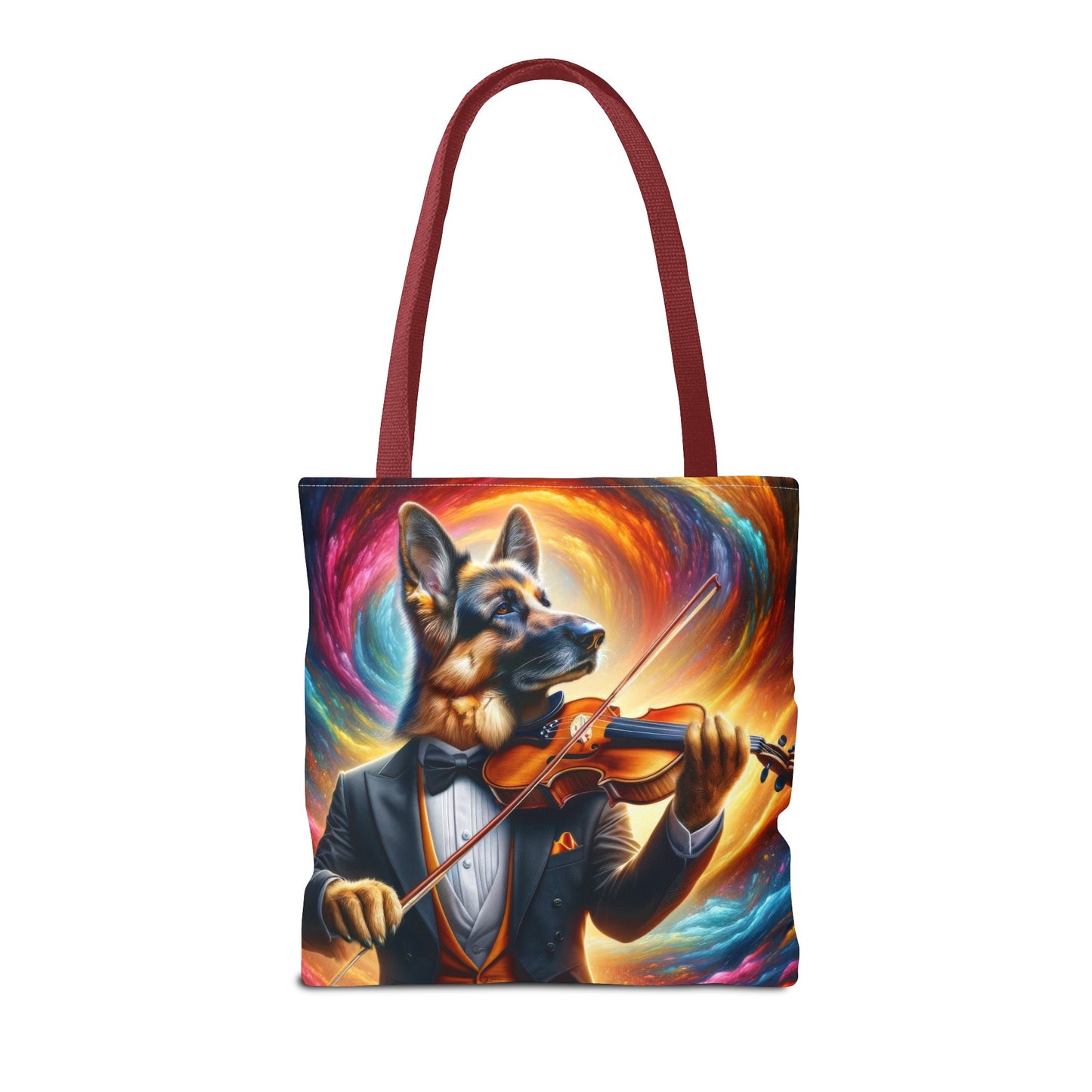 German Shepherd Playing the Violin Tote Bag