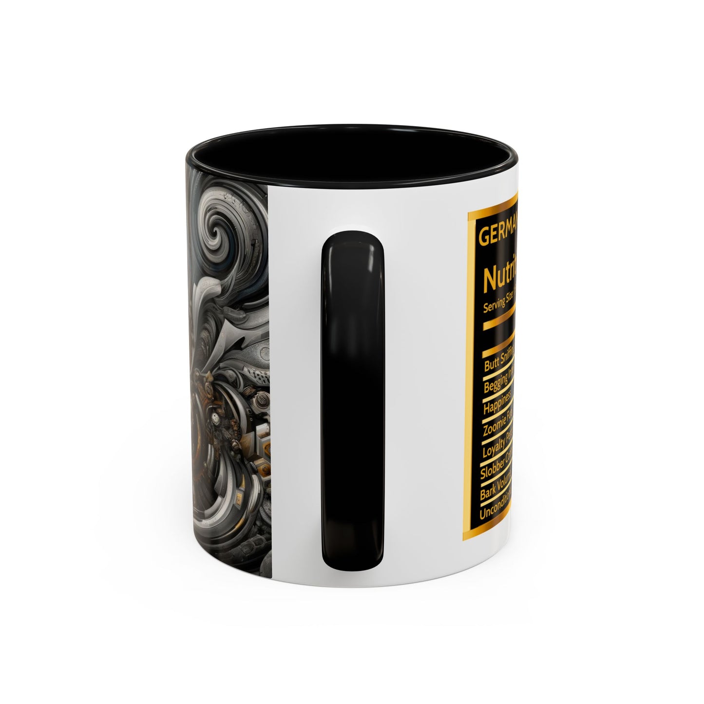 Byzantine, charcoal, and cybernetic German Shepherd Coffee Mug