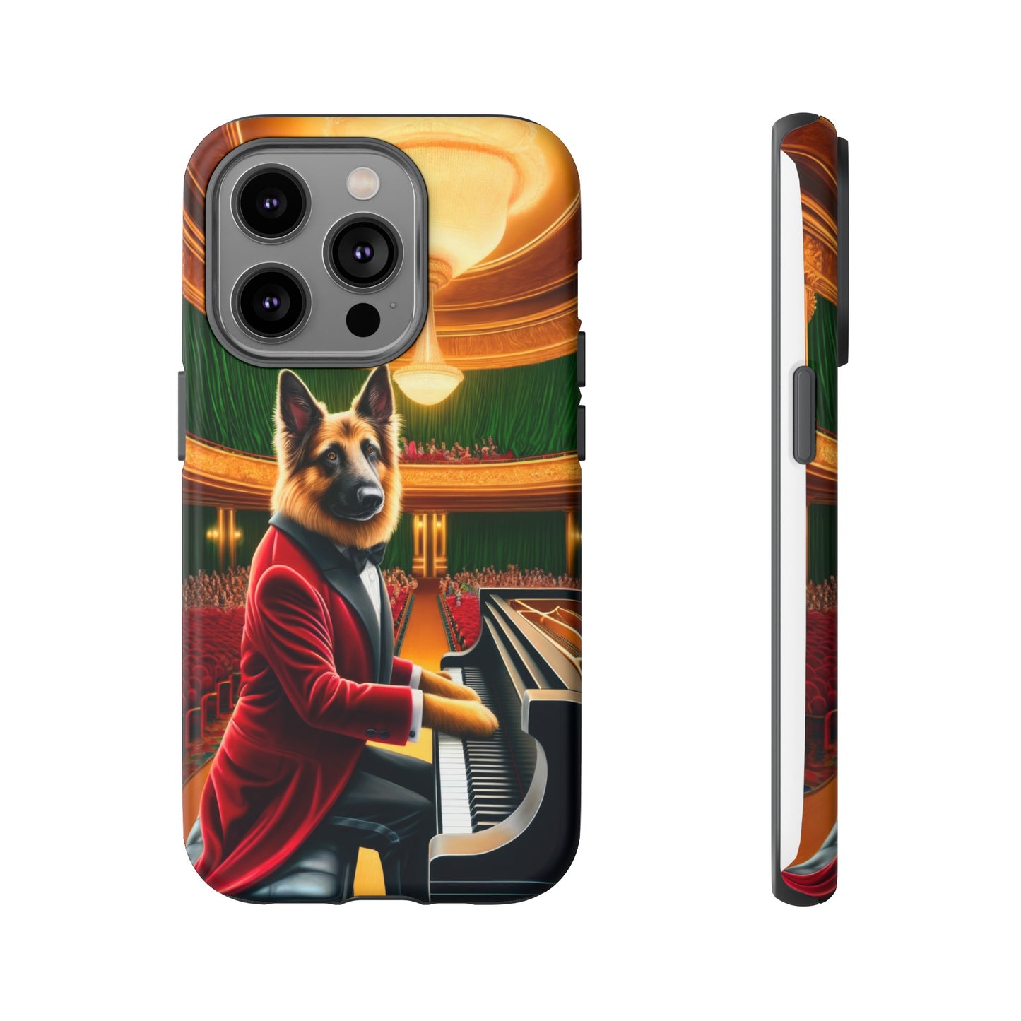 German Shepherd Playing the Piano Phone Case