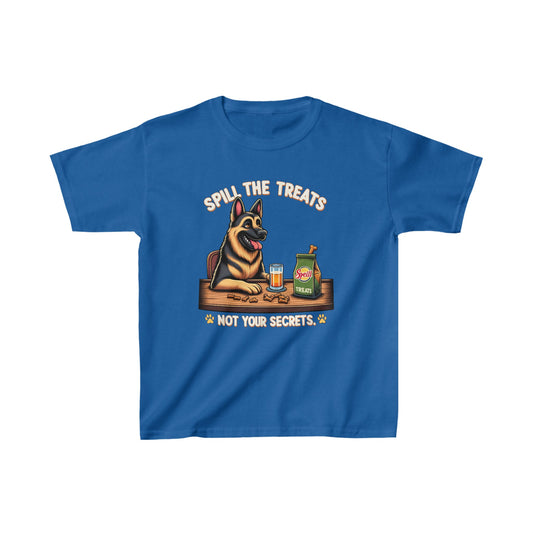 Spill the Treats Kids Size T-Shirt (Multi colors) (German Shepherd)