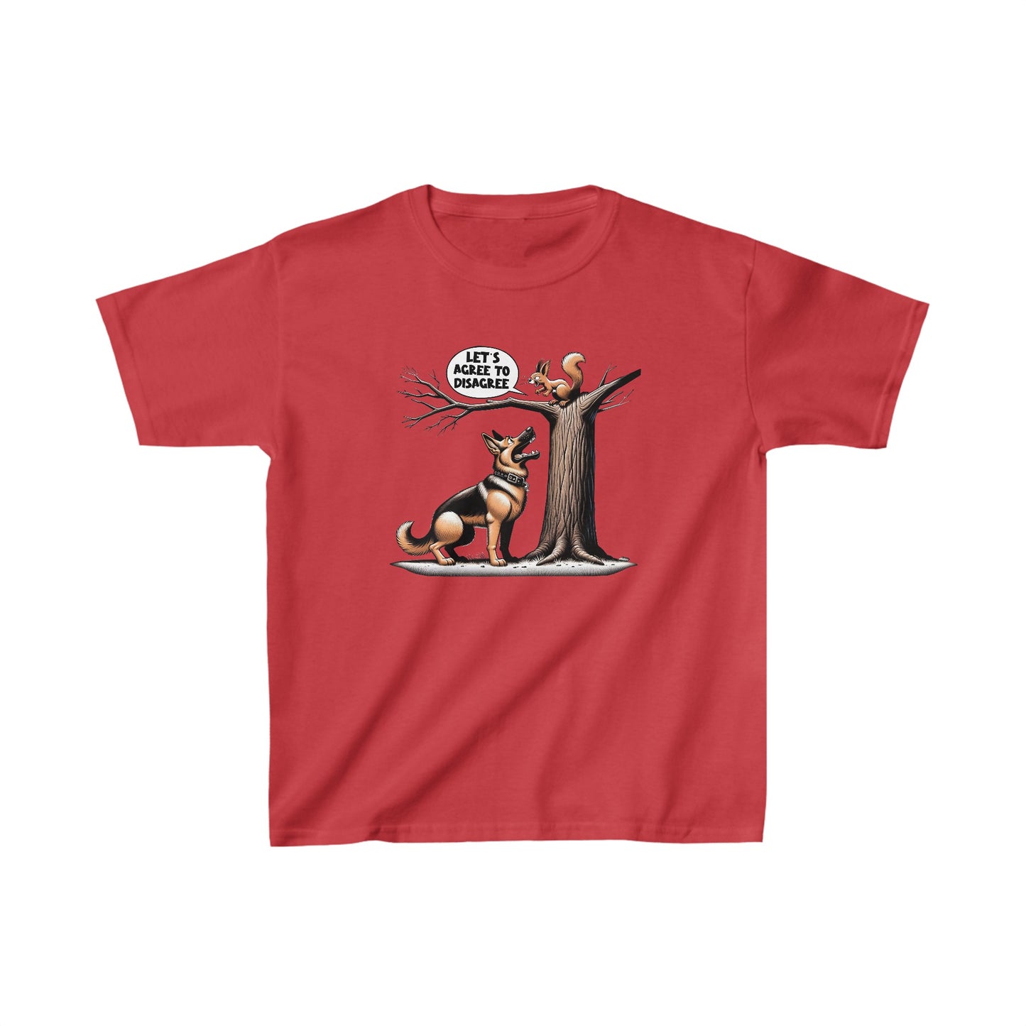 Lets Agree to Disagree Kids Size T-Shirt (Multi colors) (German Shepherd)