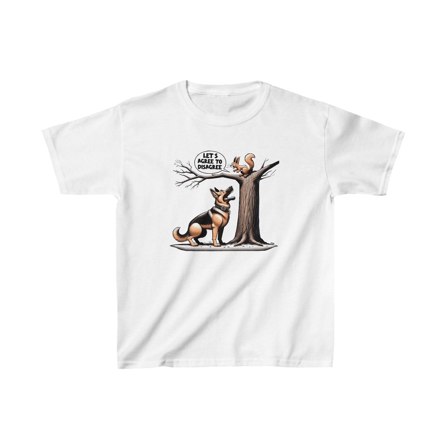 Lets Agree to Disagree Kids Size T-Shirt (Multi colors) (German Shepherd)