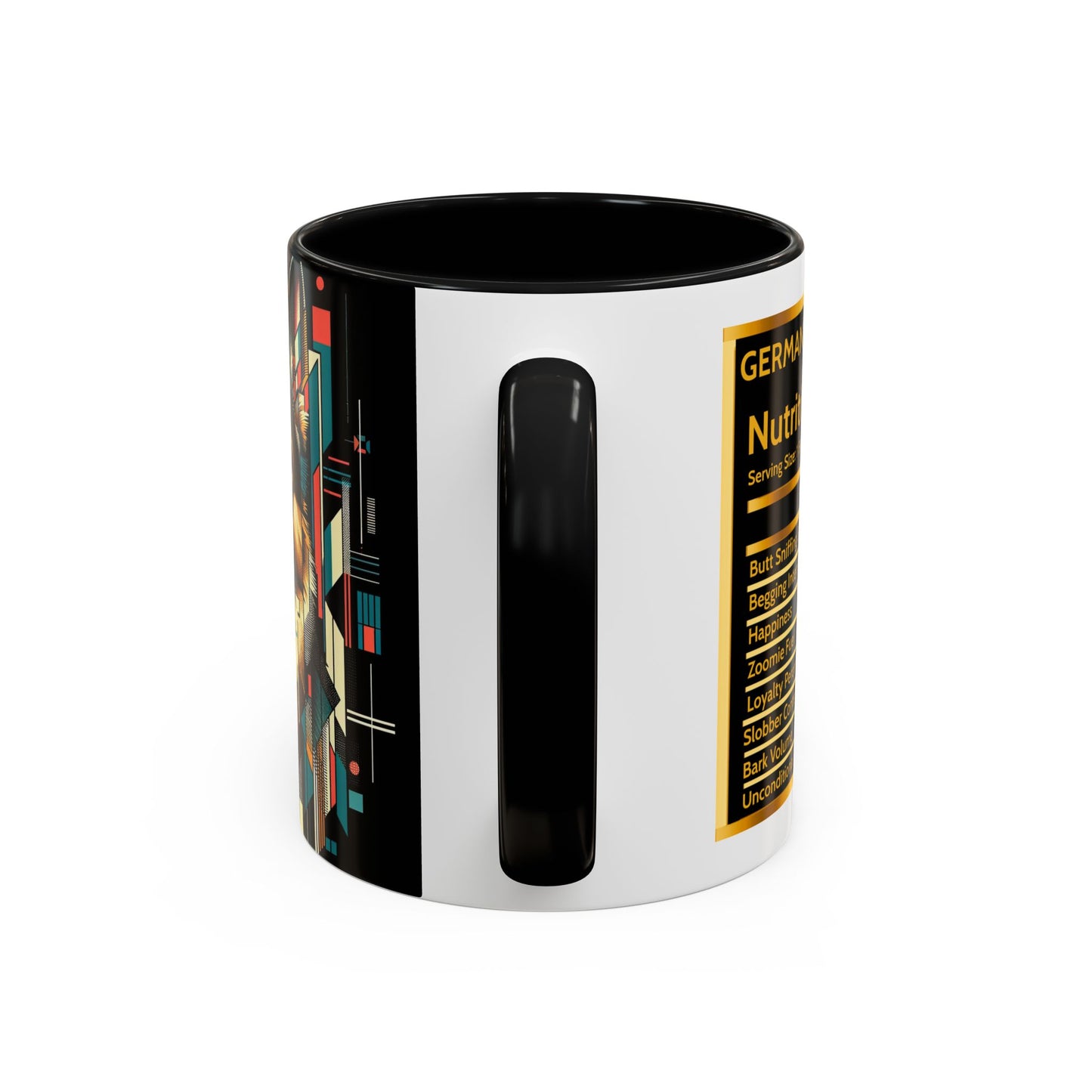 Constructivist and dadaist German Shepherd Coffee Mug