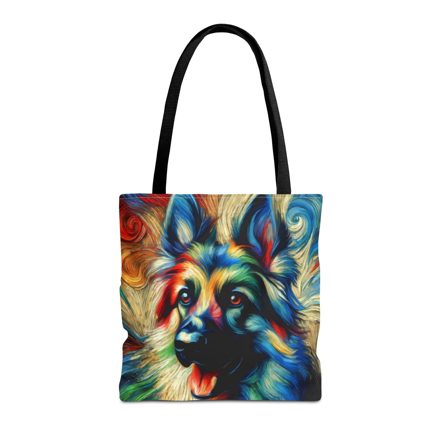 Fauvism scratchboard technique German Shepherd Tote Bag