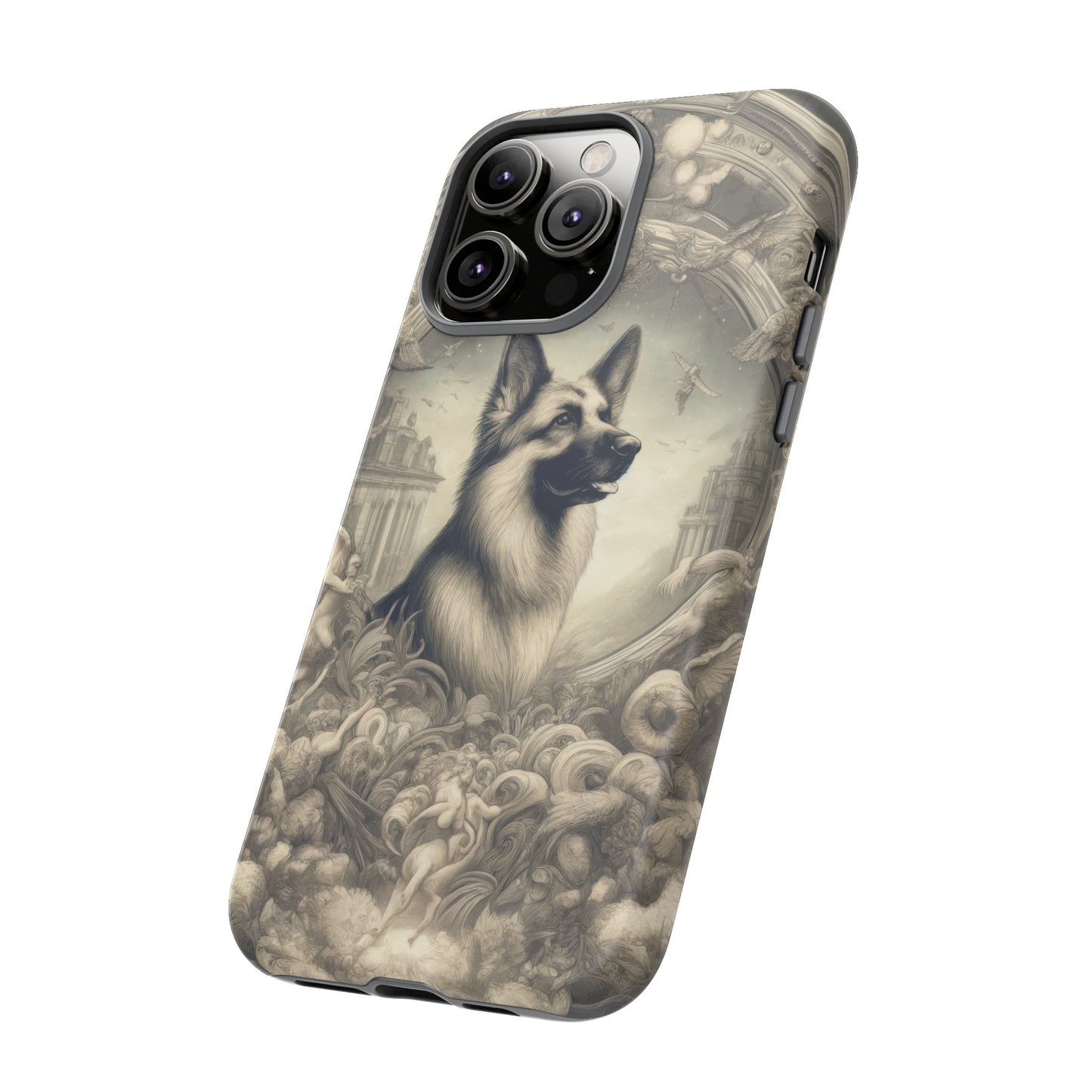 Dreamy fantasy and rococo German Shepherd Phone Case