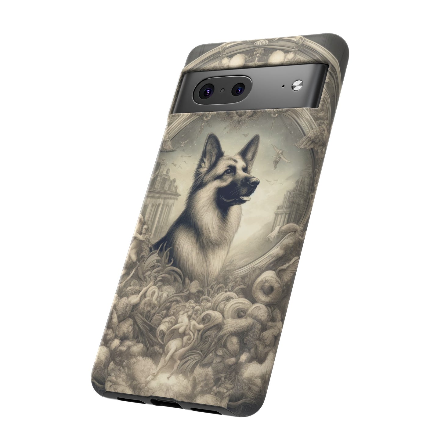 Dreamy fantasy and rococo German Shepherd Phone Case