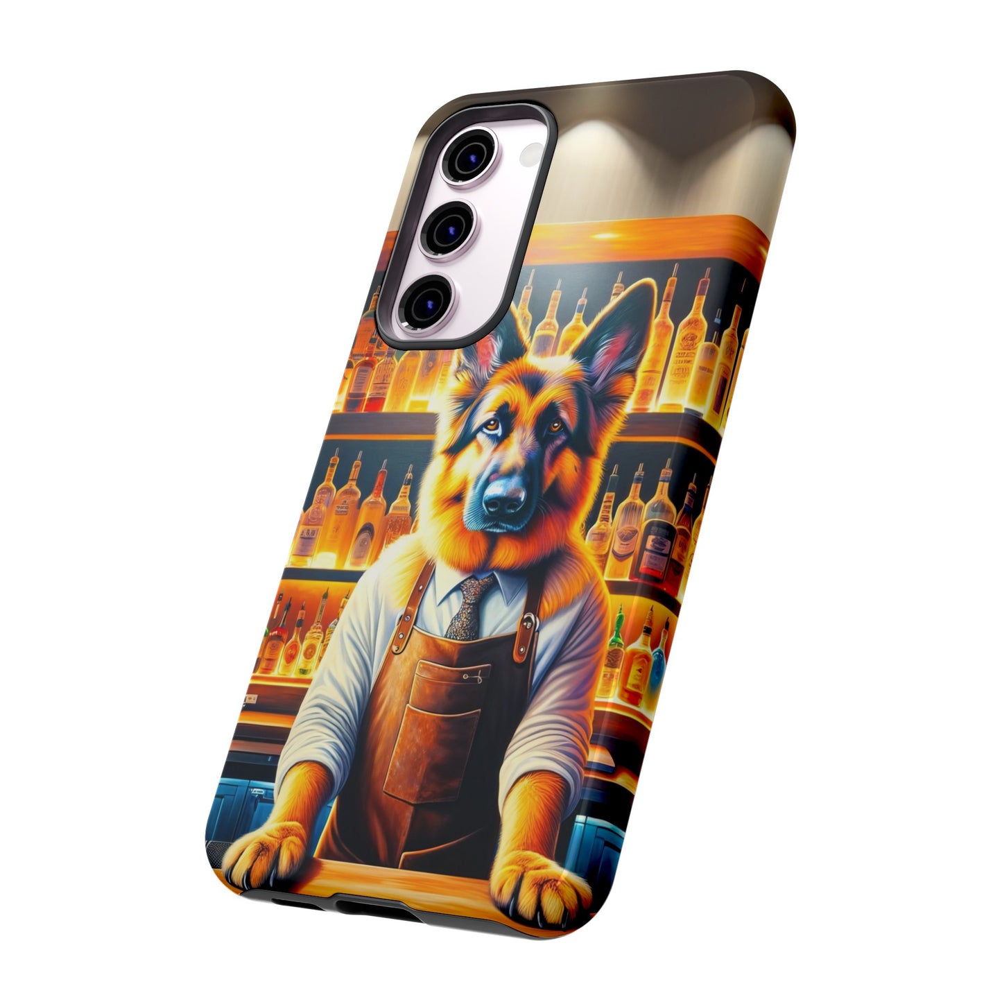 German Shepherd Tending a Bar Phone Case