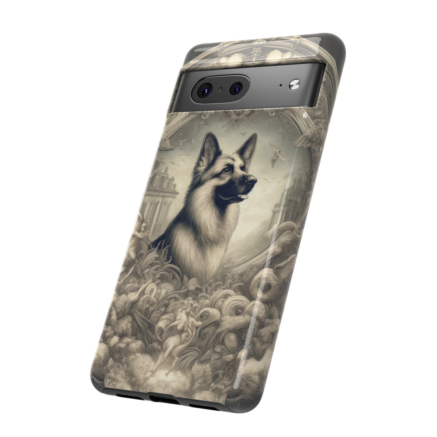 Dreamy fantasy and rococo German Shepherd Phone Case