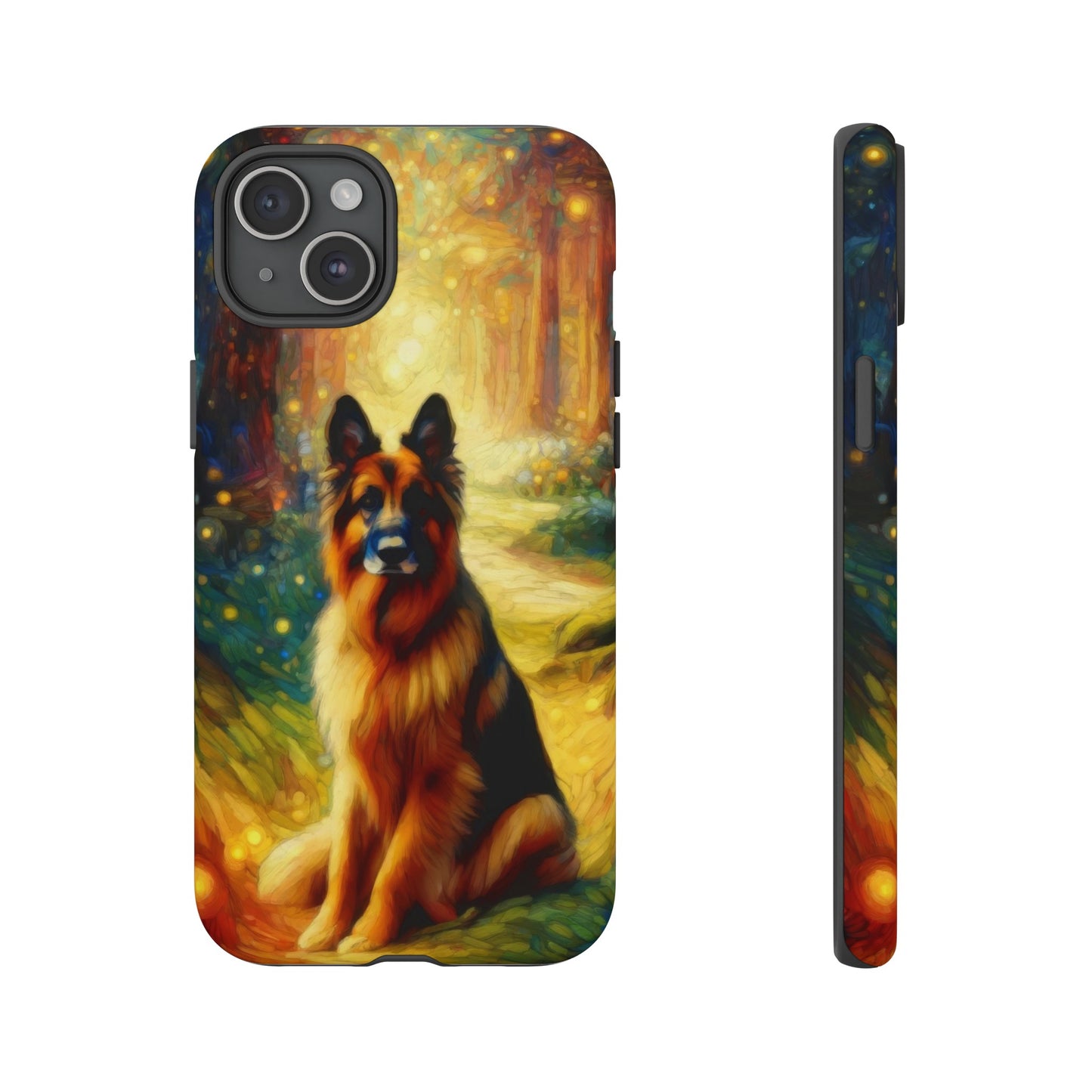 Neo-impressionism and fairy tale German Shepherd Phone Case