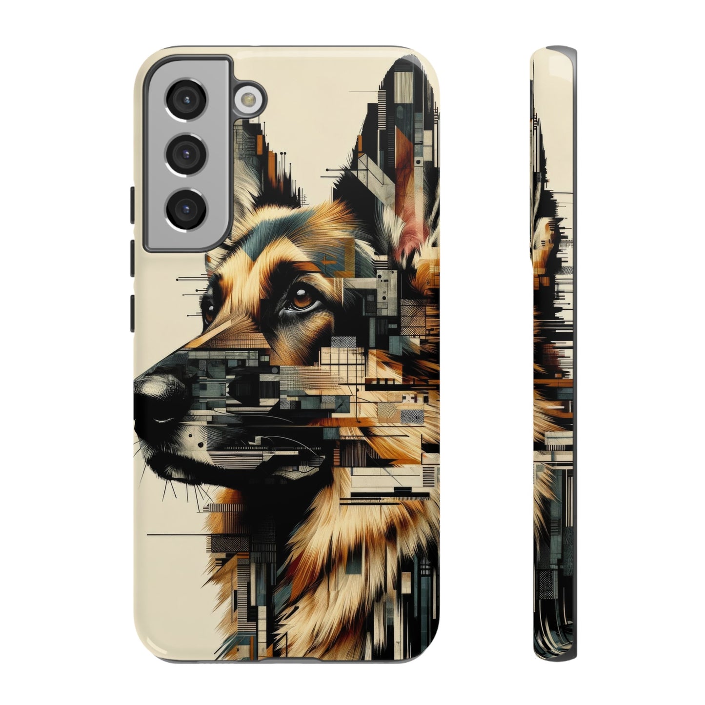 Constructivist and dadaist German Shepherd Phone Case