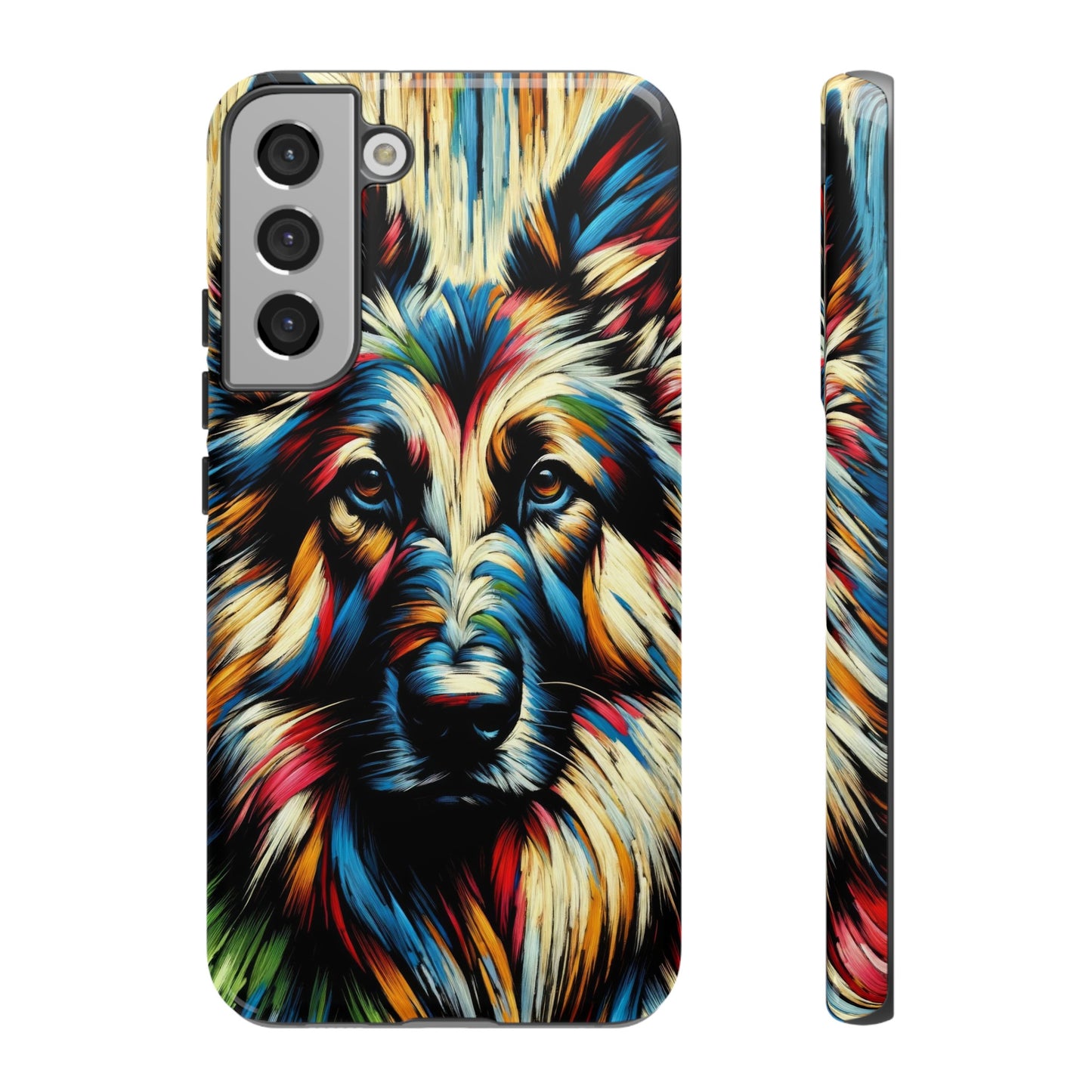 Fauvism scratchboard technique German Shepherd Phone Case