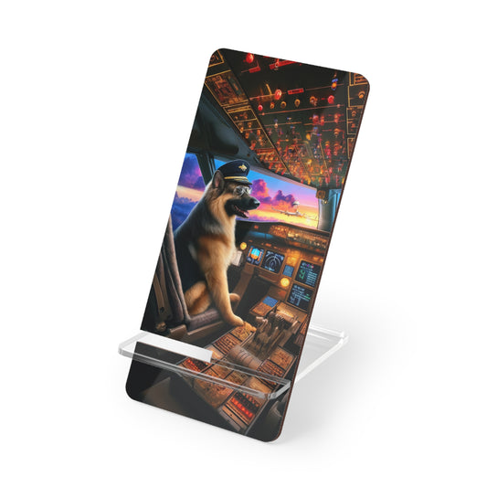 German Shepherd Flying an Airplane Smartphone Stand