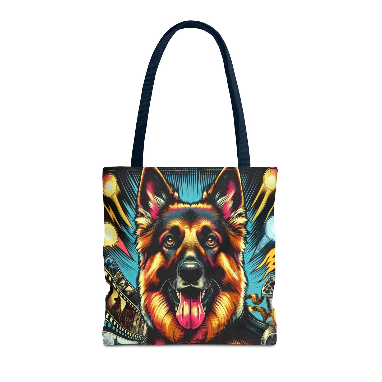 Comic book style German Shepherd Tote Bag