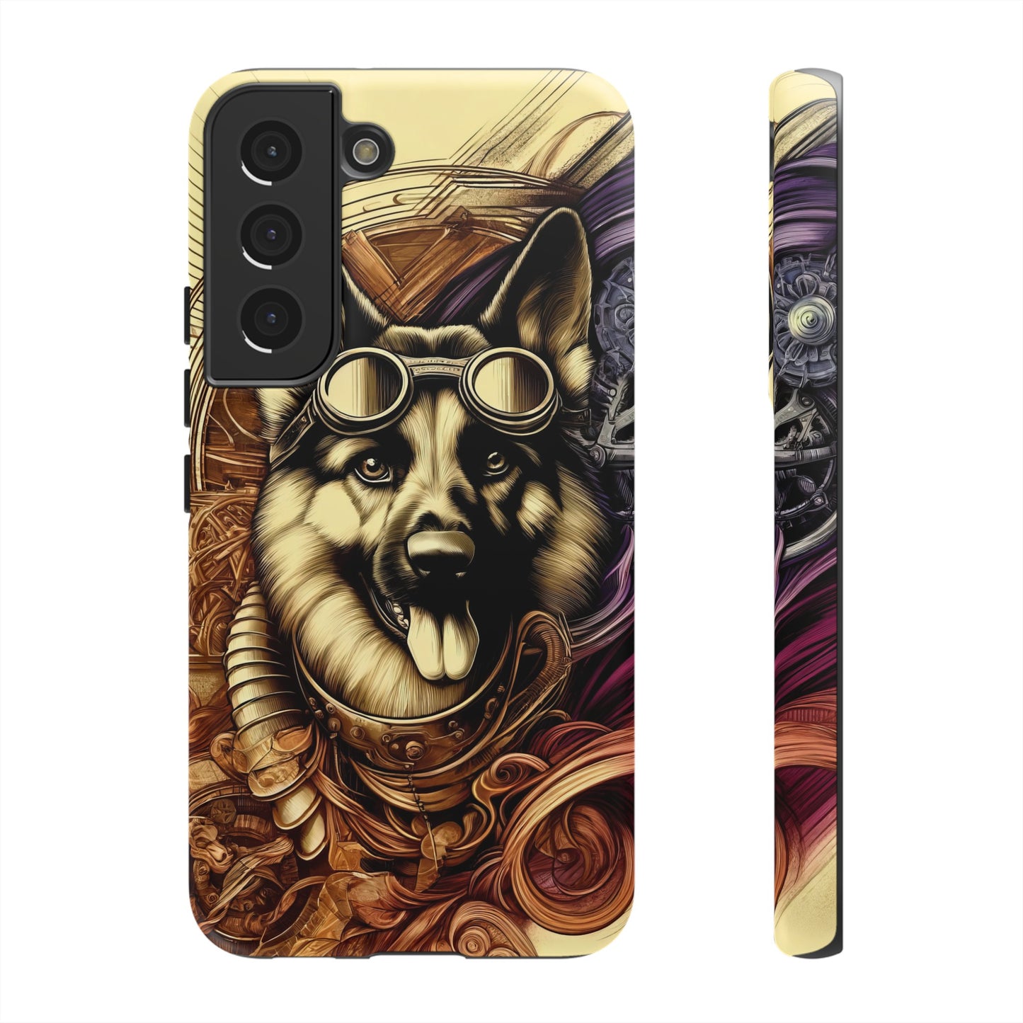 Steampunk German Shepherd Phone Case