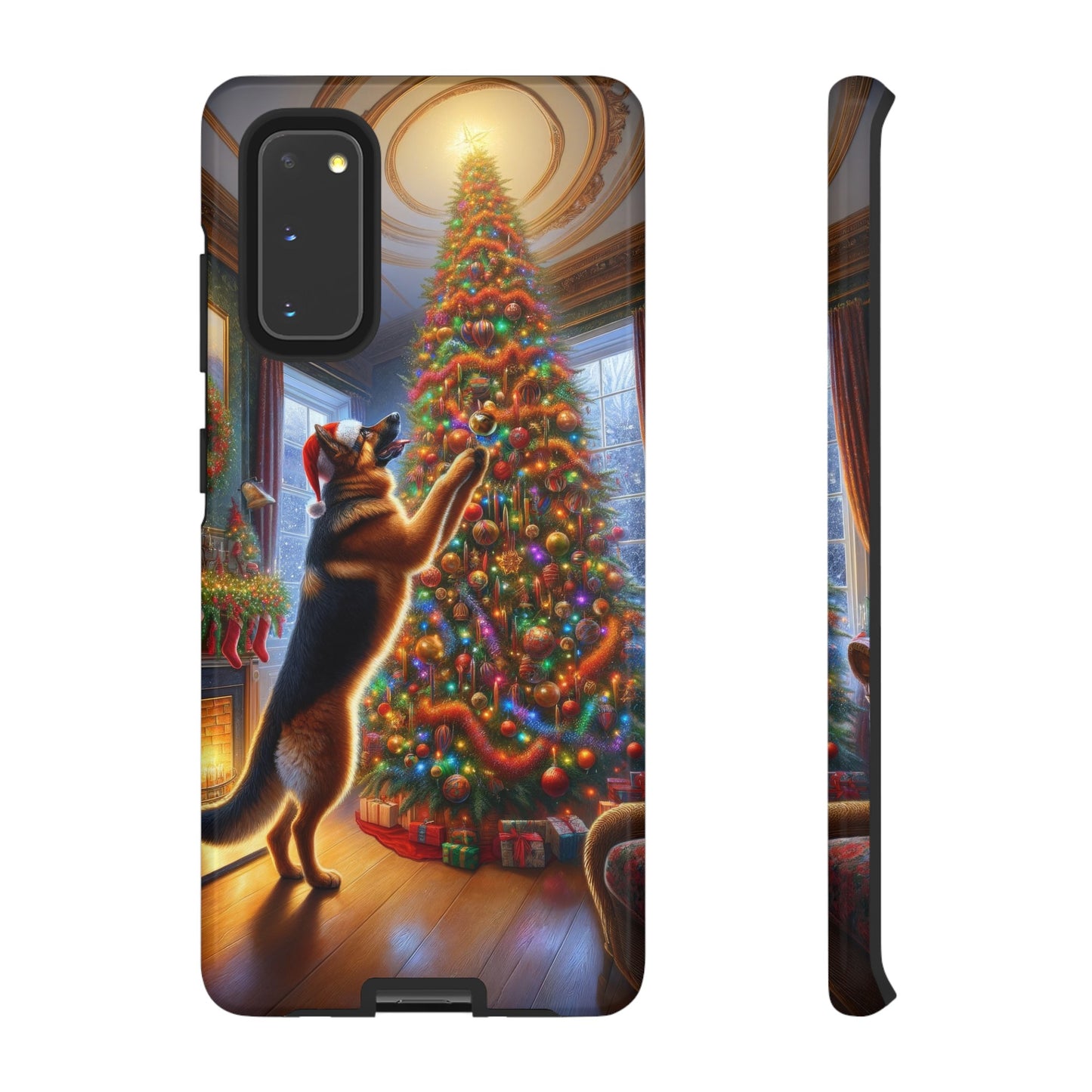 German Shepherd Christmas Tree Phone Case