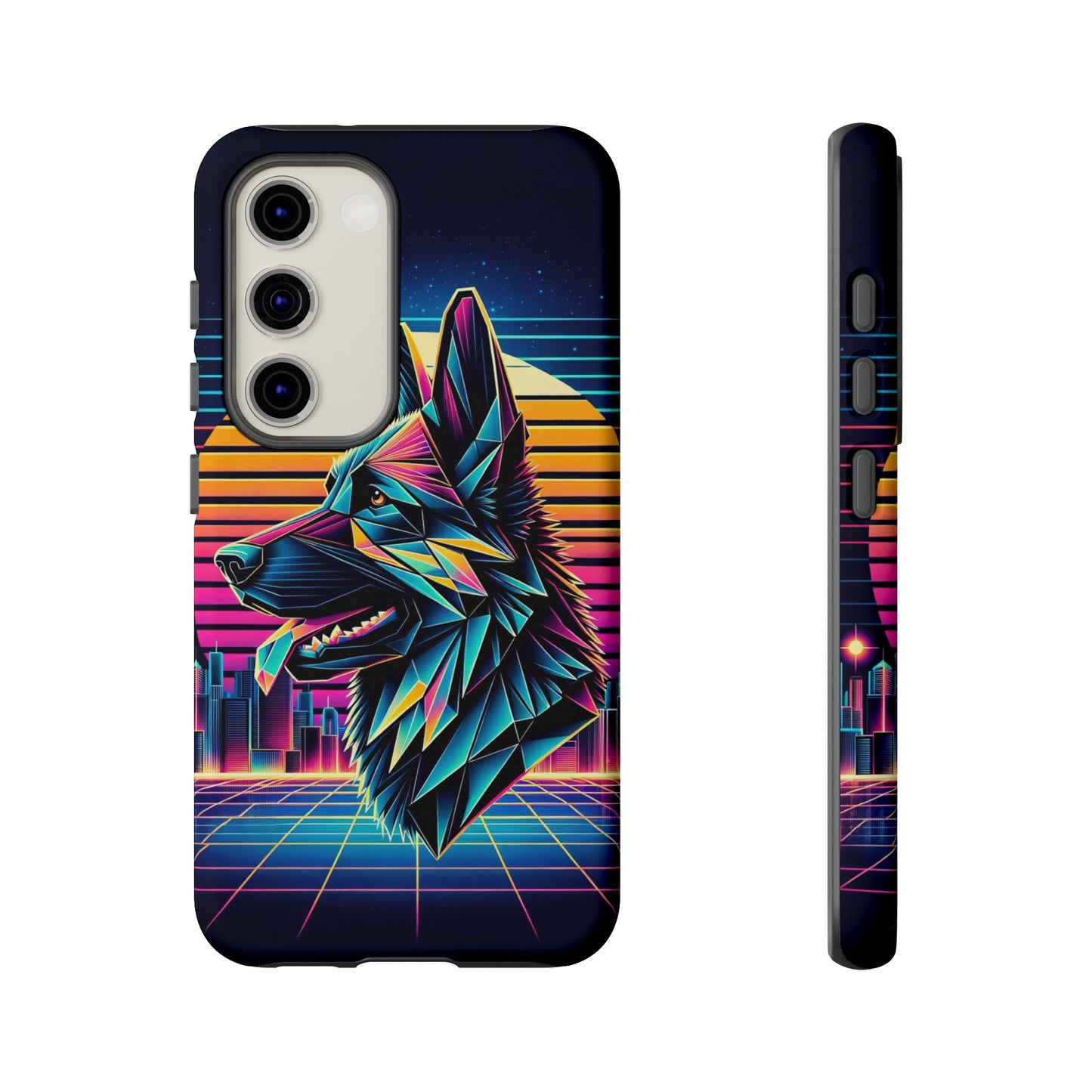 Origami and polyart German Shepherd Phone Case