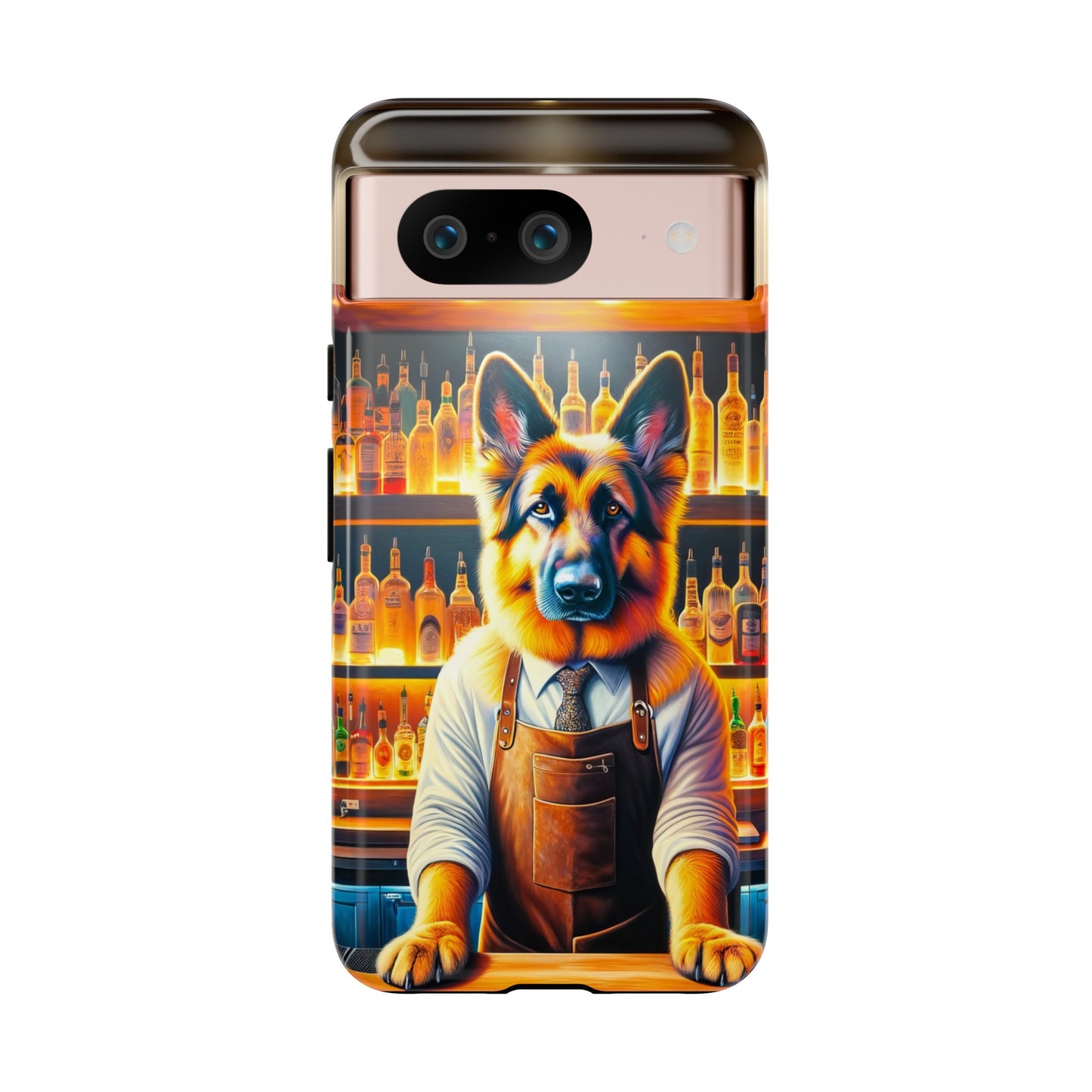 German Shepherd Tending a Bar Phone Case