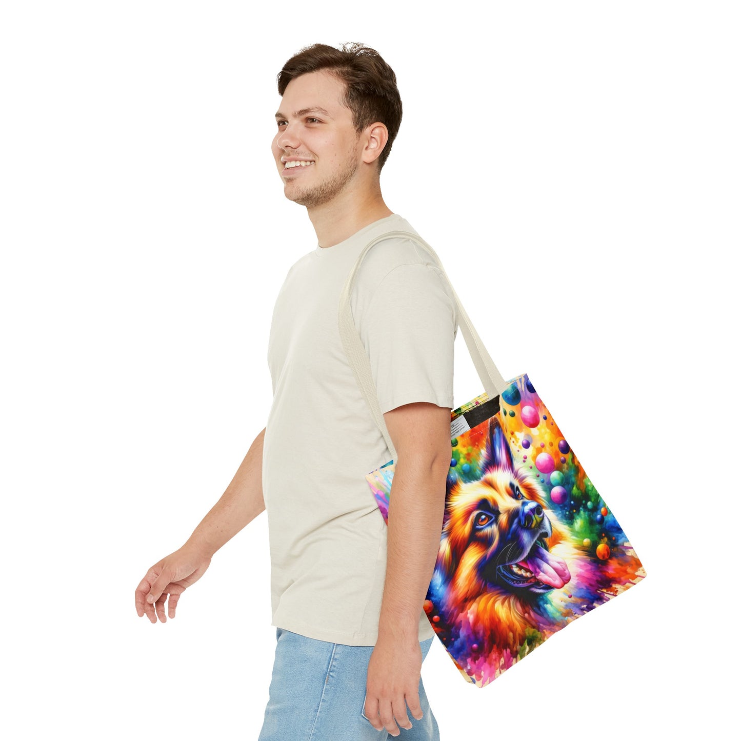 German Shepherd in Watercolor Tote Bag