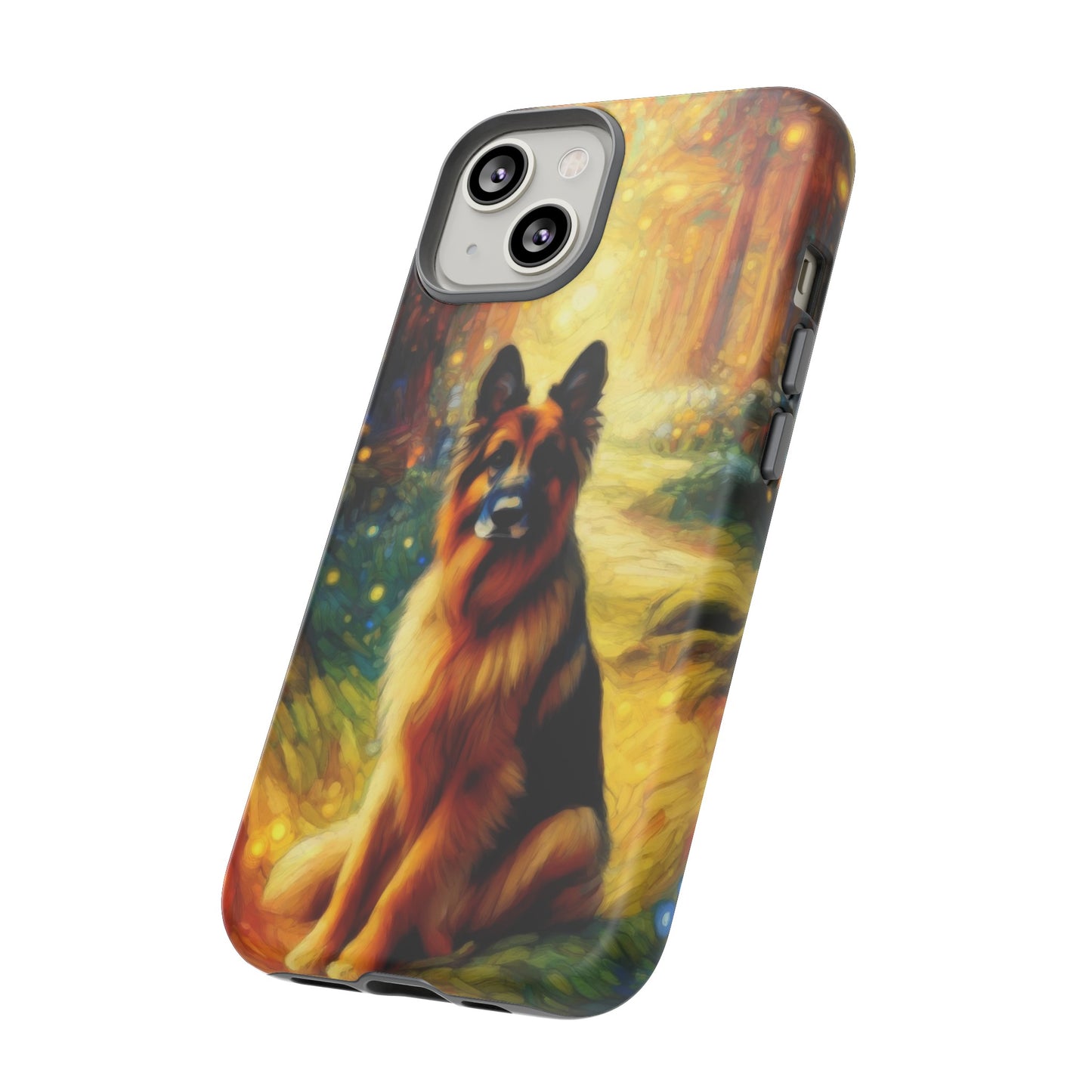 Neo-impressionism and fairy tale German Shepherd Phone Case