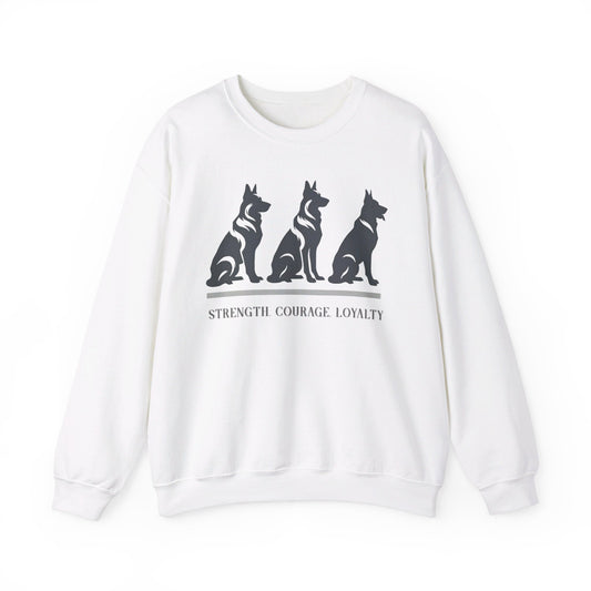 Strength, Courage, Loyalty Sweatshirt (10 colors) (German Shepherd)