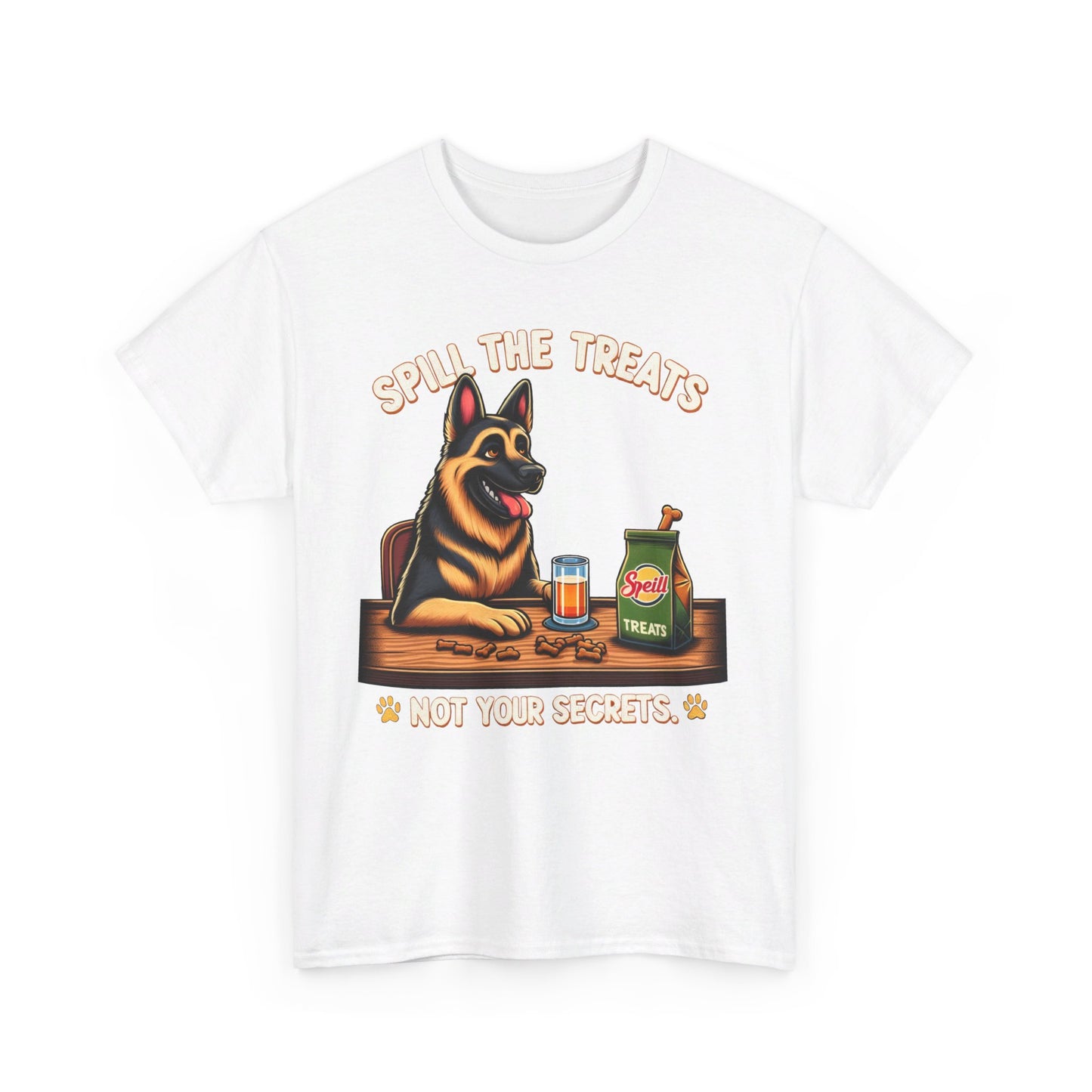 Spill the Treats T-Shirt (13 colors) (German Shepherd)