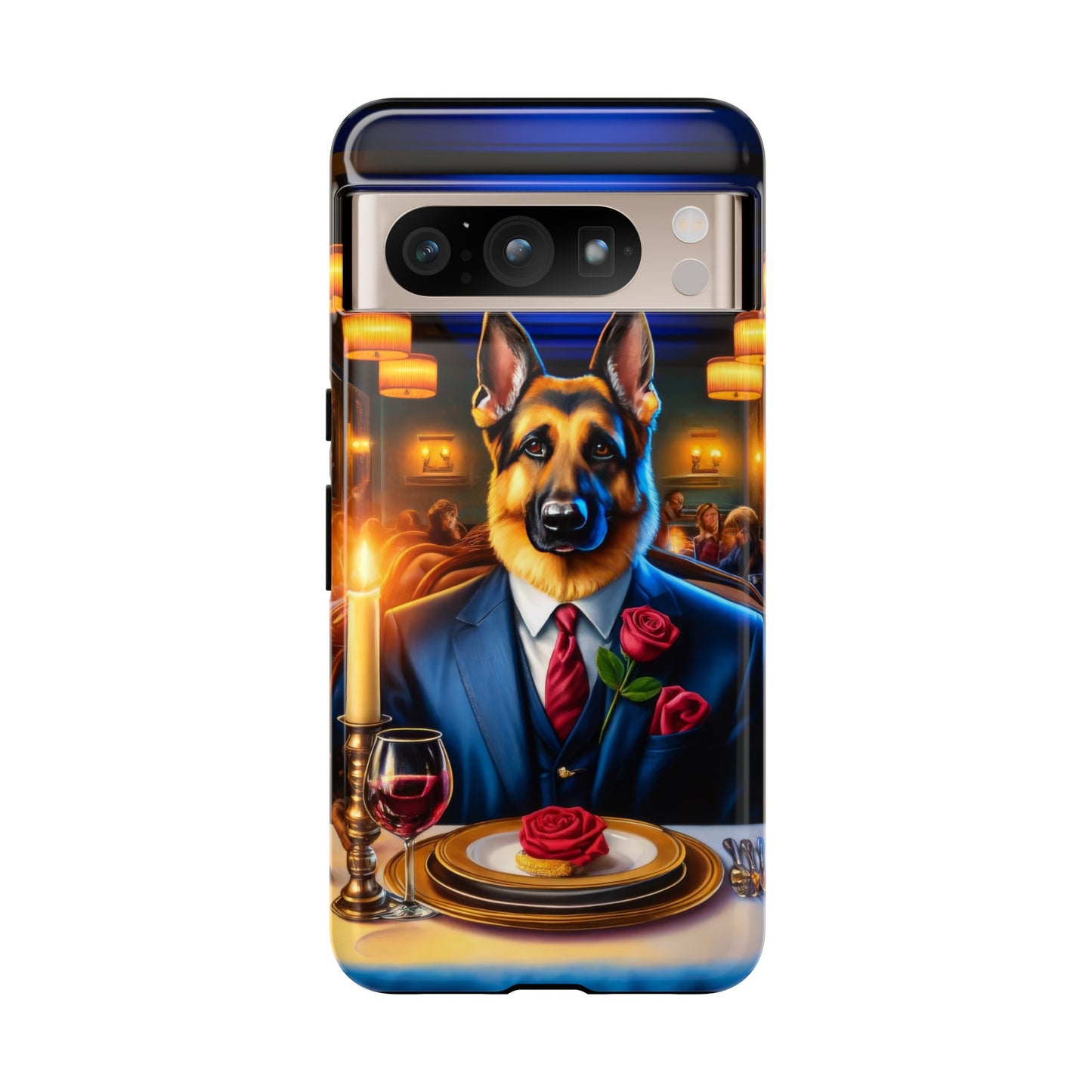 German Shepherd Going on a Date at a Restaurant Phone Case