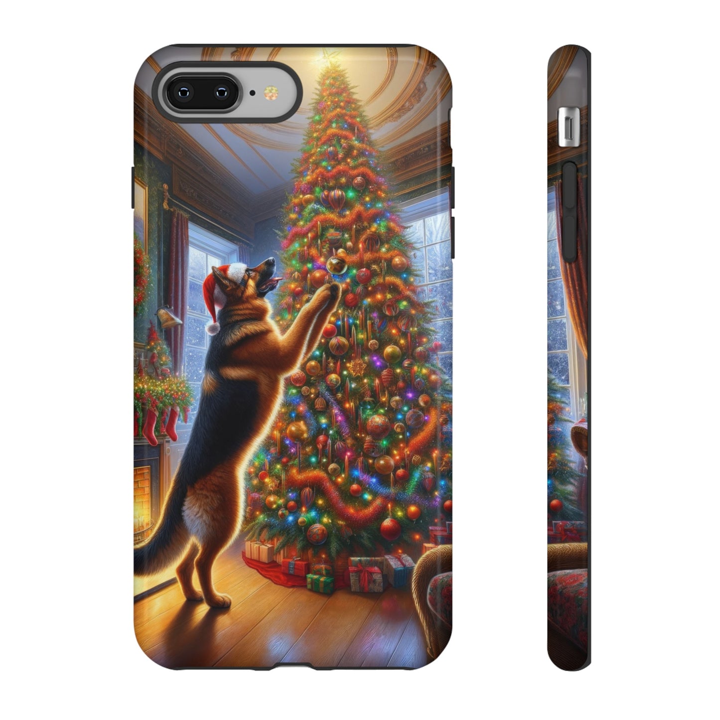 German Shepherd Christmas Tree Phone Case