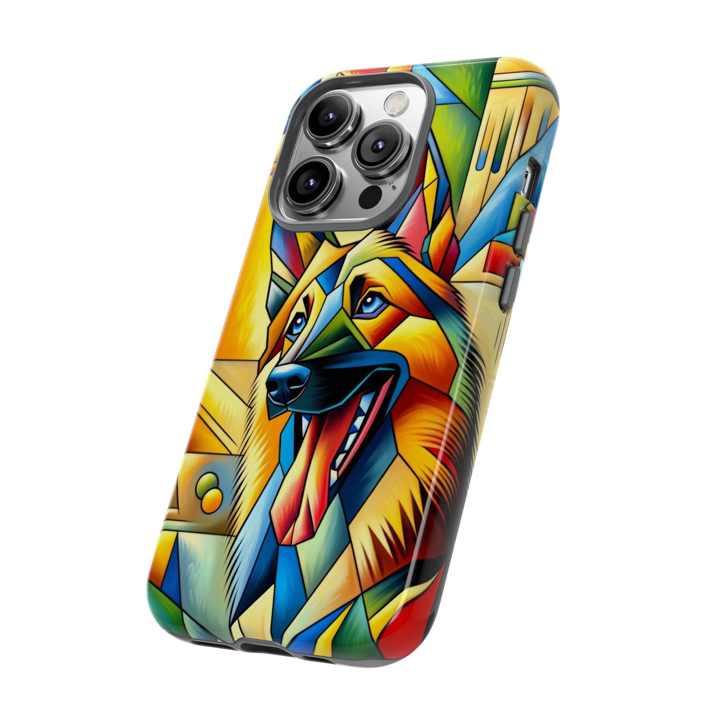 German Shepherd in Cubism Tough Phone Case