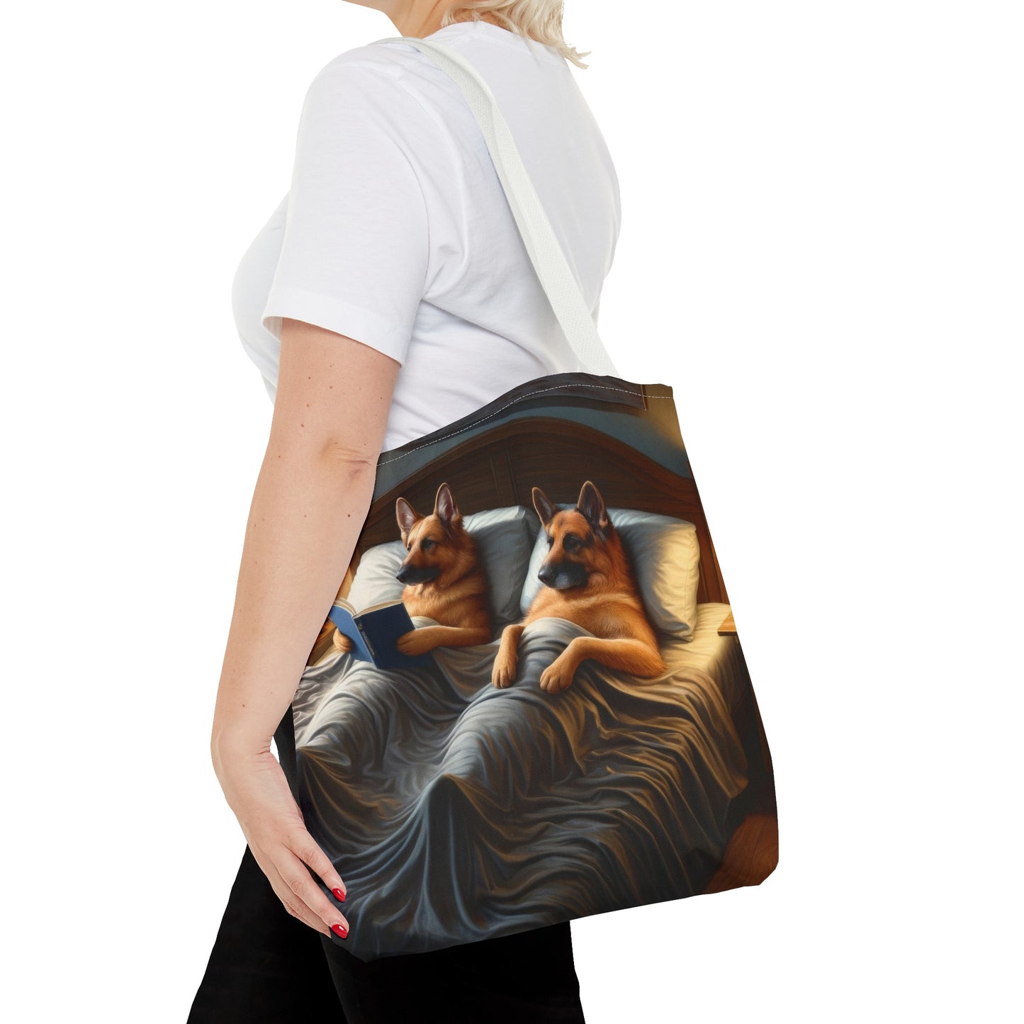 Sleeping German Shepherds Tote Bag