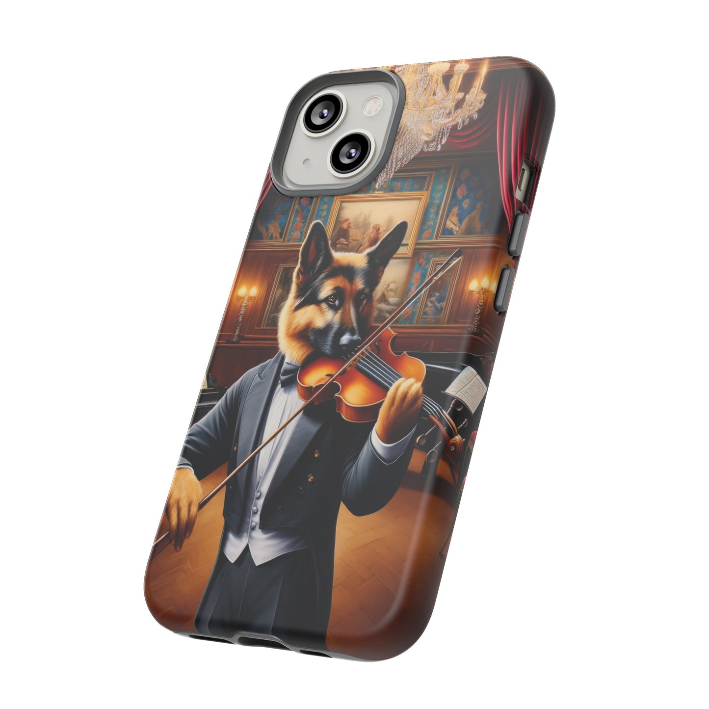 German Shepherd Playing the Violin Phone Case