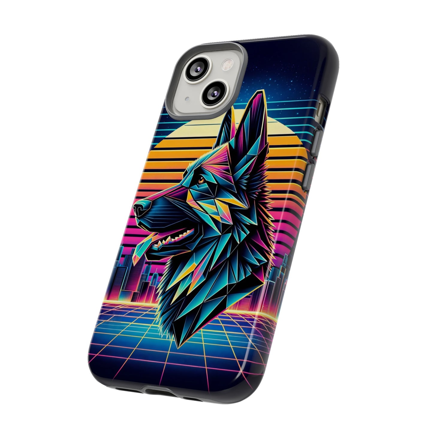 Origami and polyart German Shepherd Phone Case