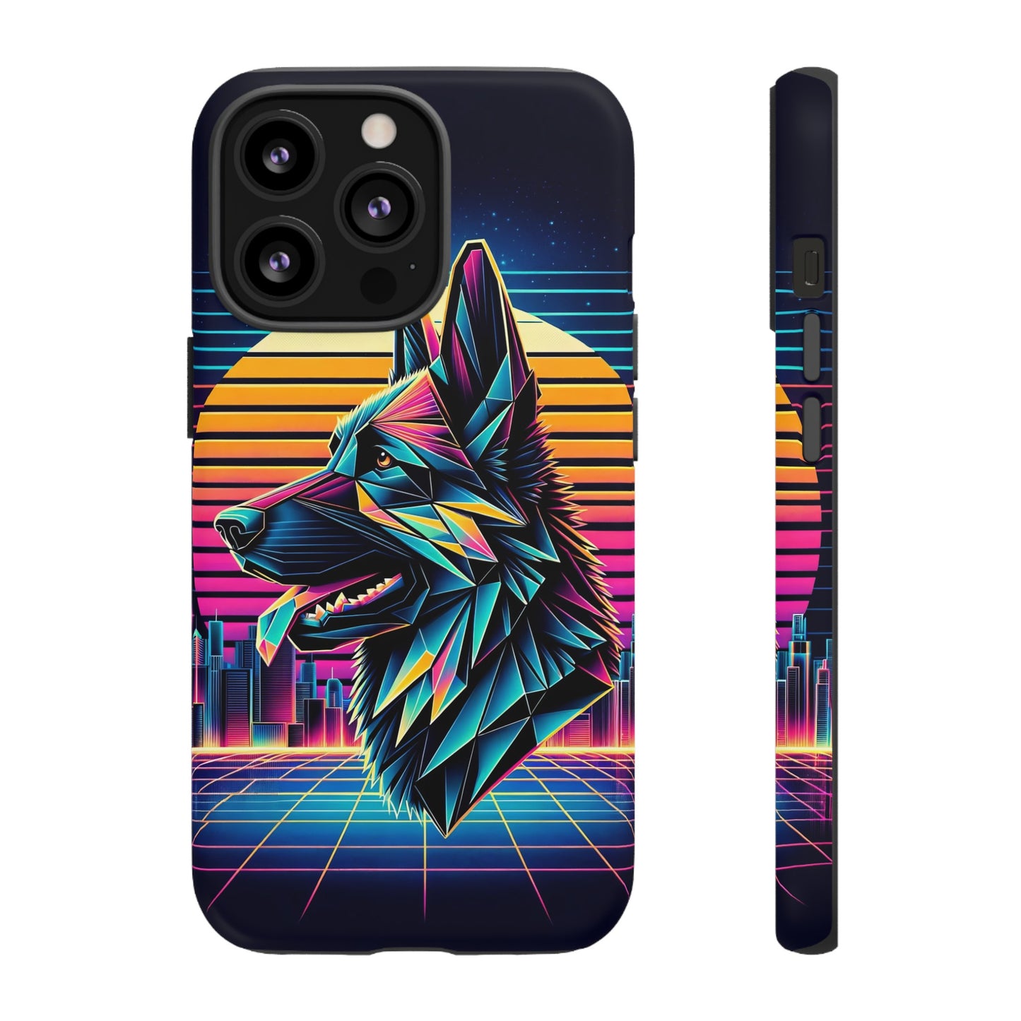 Origami and polyart German Shepherd Phone Case