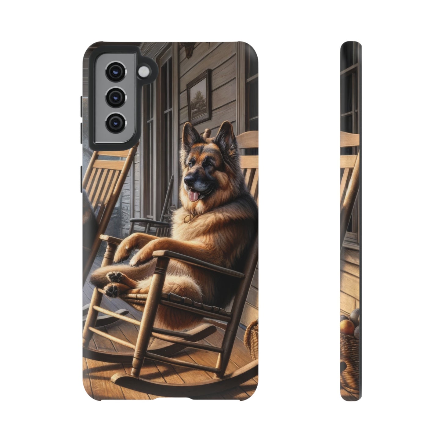 German Shepherd on the Porch Tough Phone Case