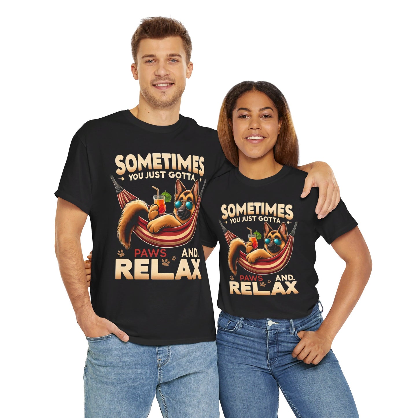 Sometimes You Just Paws and Relax T-Shirt (13 colors) (German Shepherd)