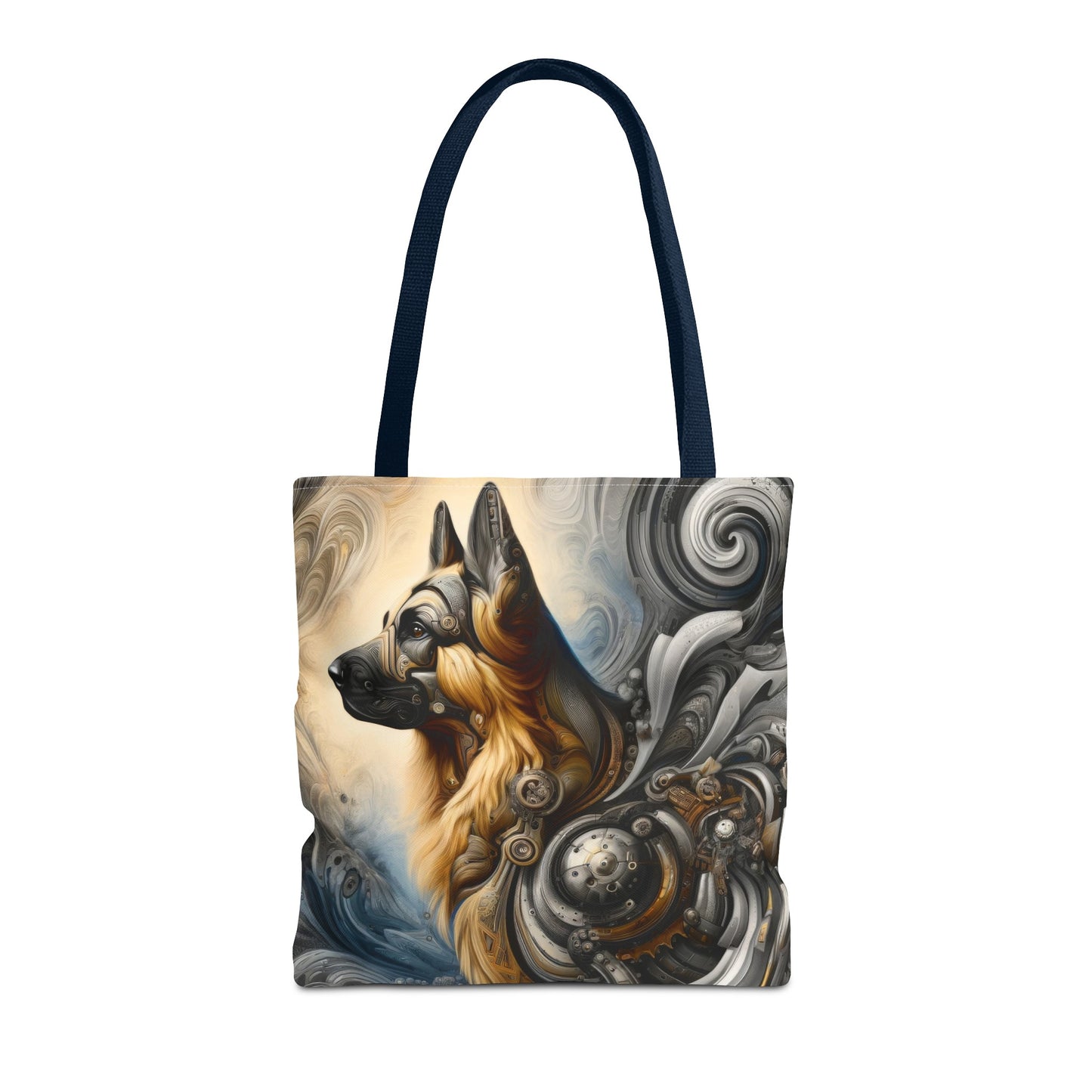 Byzantine, charcoal, and cybernetic German Shepherd Tote Bag