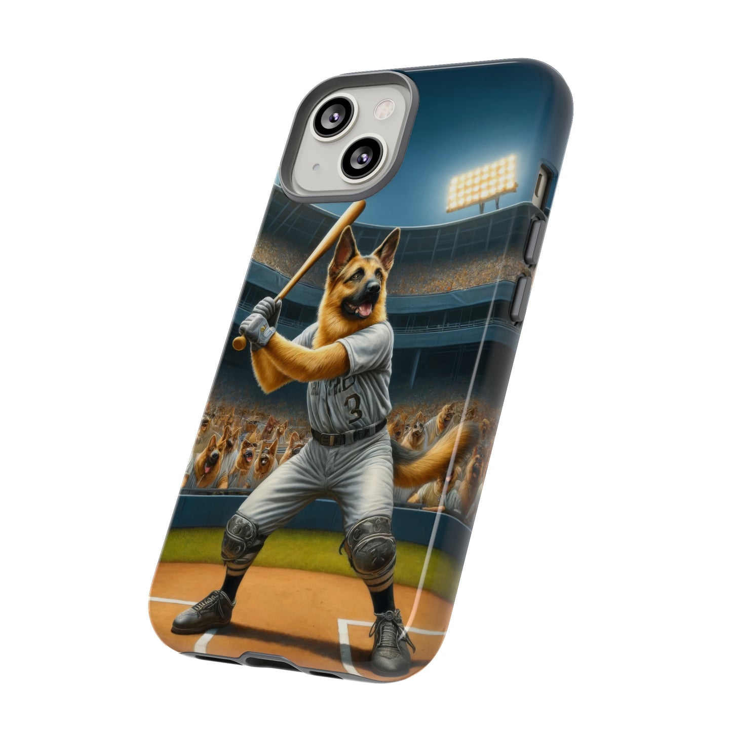 German Shepherd Playing Baseball Tough Phone Case