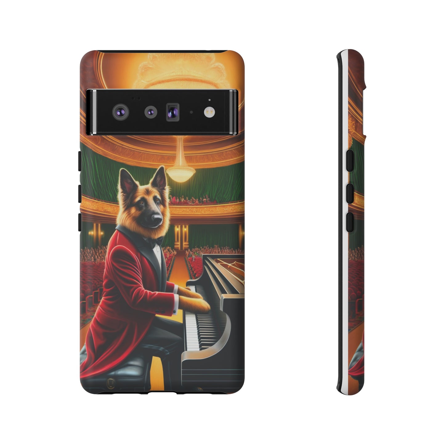 German Shepherd Playing the Piano Phone Case