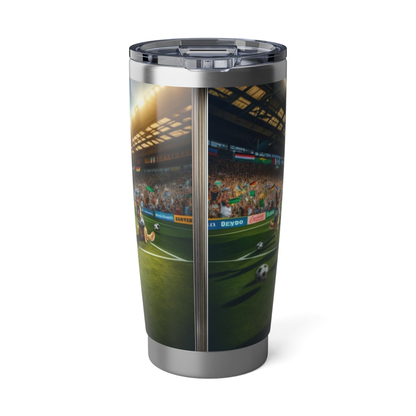 German Shepherd Playing Soccer 20oz Tumbler