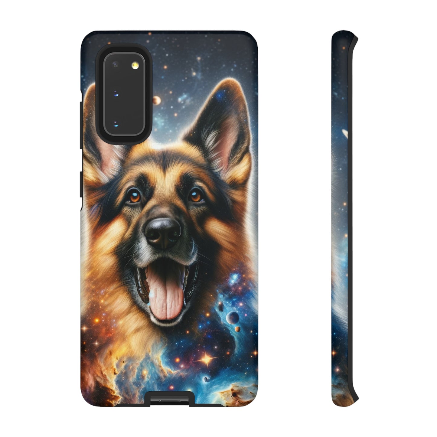 German Shepherd in Space Tough Phone Case