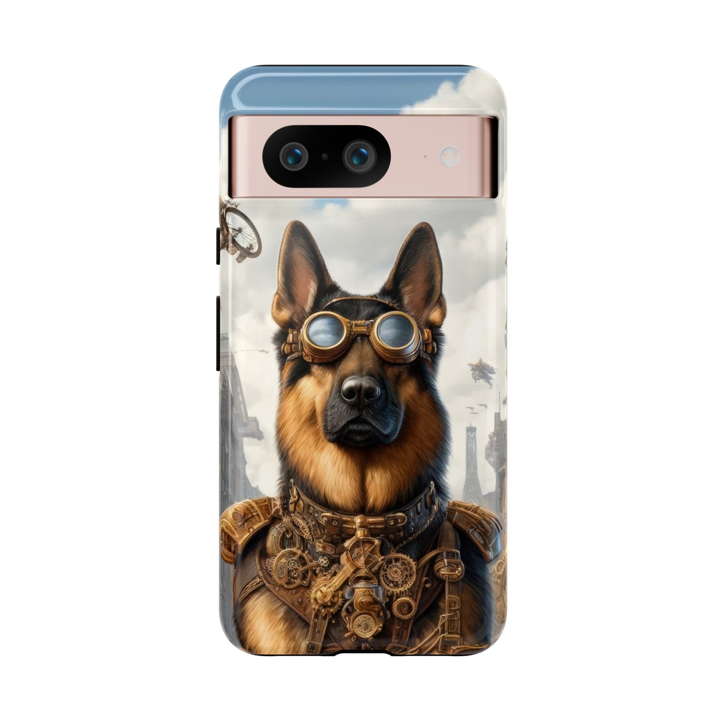 Realism and steampunk German Shepherd Phone Case